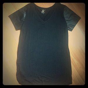 Ampersand Ave. Black Tunic Tee